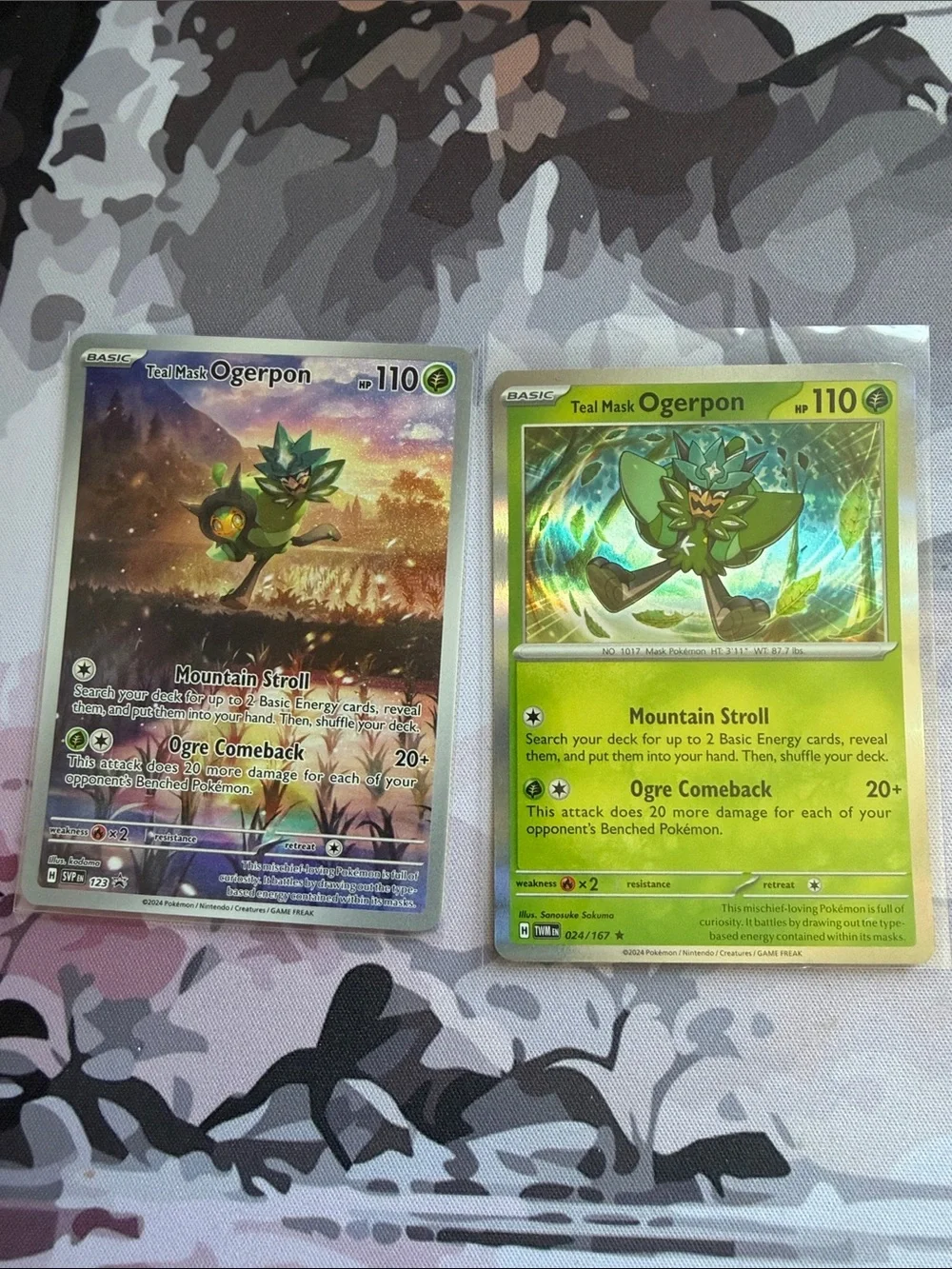 Teal Mask Ogerpon Pokémon Card Lot | 2 Cards Holo Promo Card ✨5/$25✨